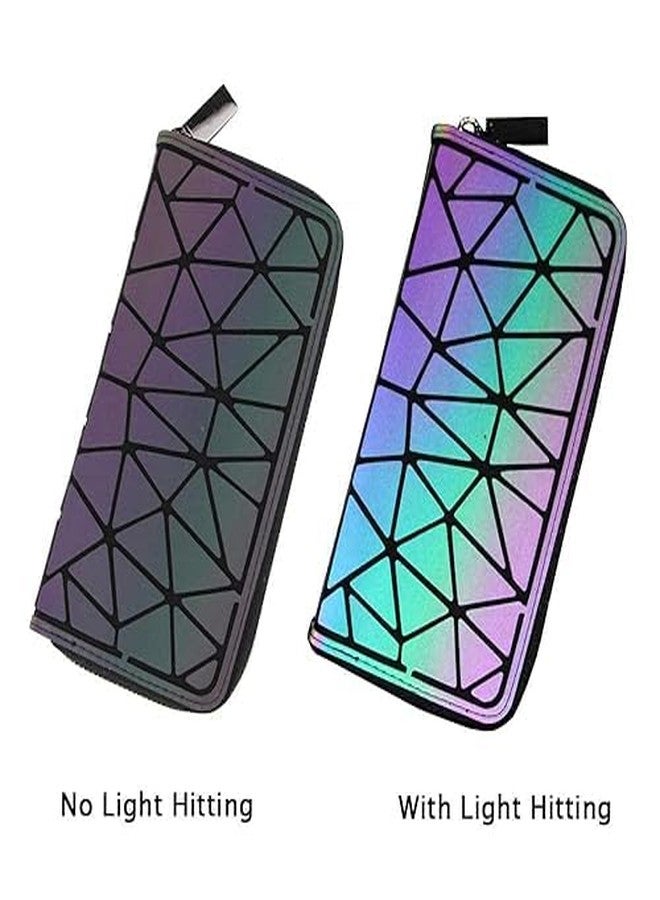 STARFLYER Geometric Luminous Purses And Handbags For Women Holographic Reflective Crossbody Bags Wallet, Multicolor. - Image 3